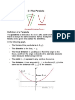 Parabolic Shapes and Their Equations