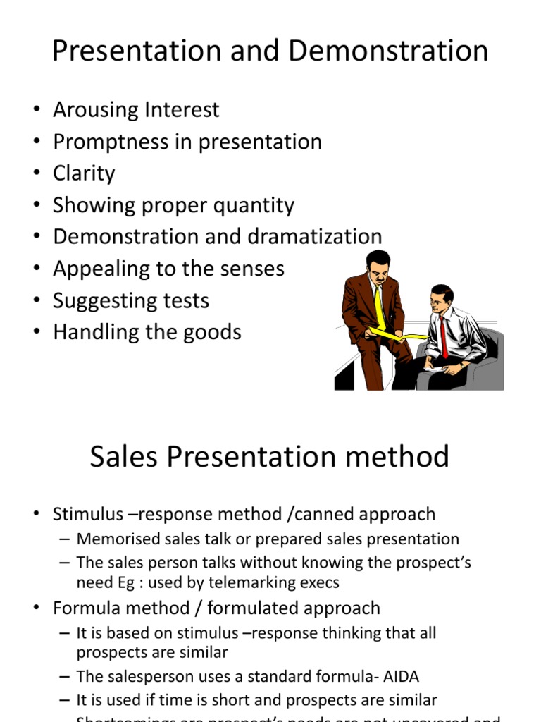 Presentation and Demonstration PDF Sales Recruitment
