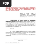Resulução 858 ANTAQ - 2007
