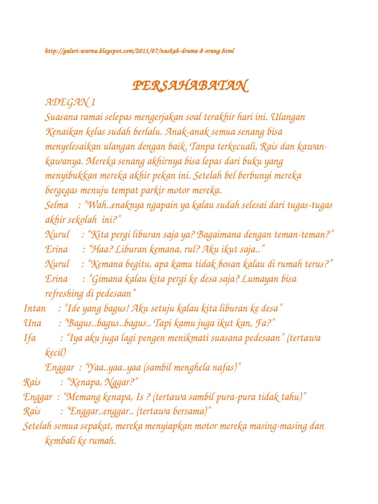 Naskah Drama 8 Orang