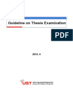 [Attachment-1]Guideline on Thesis Examination 2013