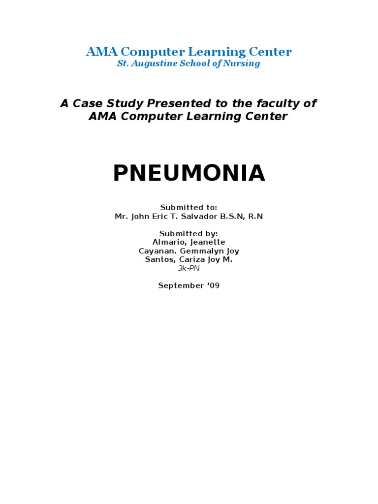Case Pneumonia | PDF | Lung | Pneumonia