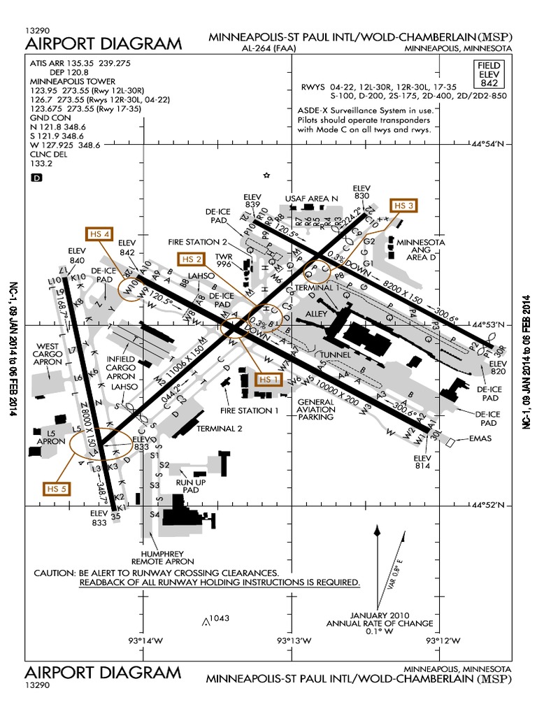 MSP Airport Diagram & Safety Info | PDF