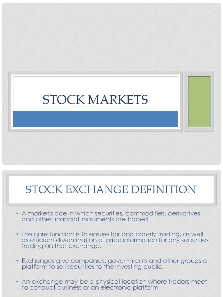 Stock Market - Functions | PDF | Stock Exchange | London Stock Exchange