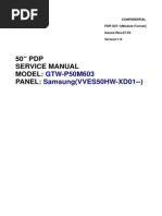 GAteway GTW-P50M603 Plasma TV Service Manual