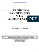 Grupos Sanguineos y Alimentacion - Peter J. D Adamo