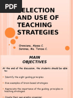 Download Selection and Use of Teaching Strategies by ali orenciana SN21117473 doc pdf