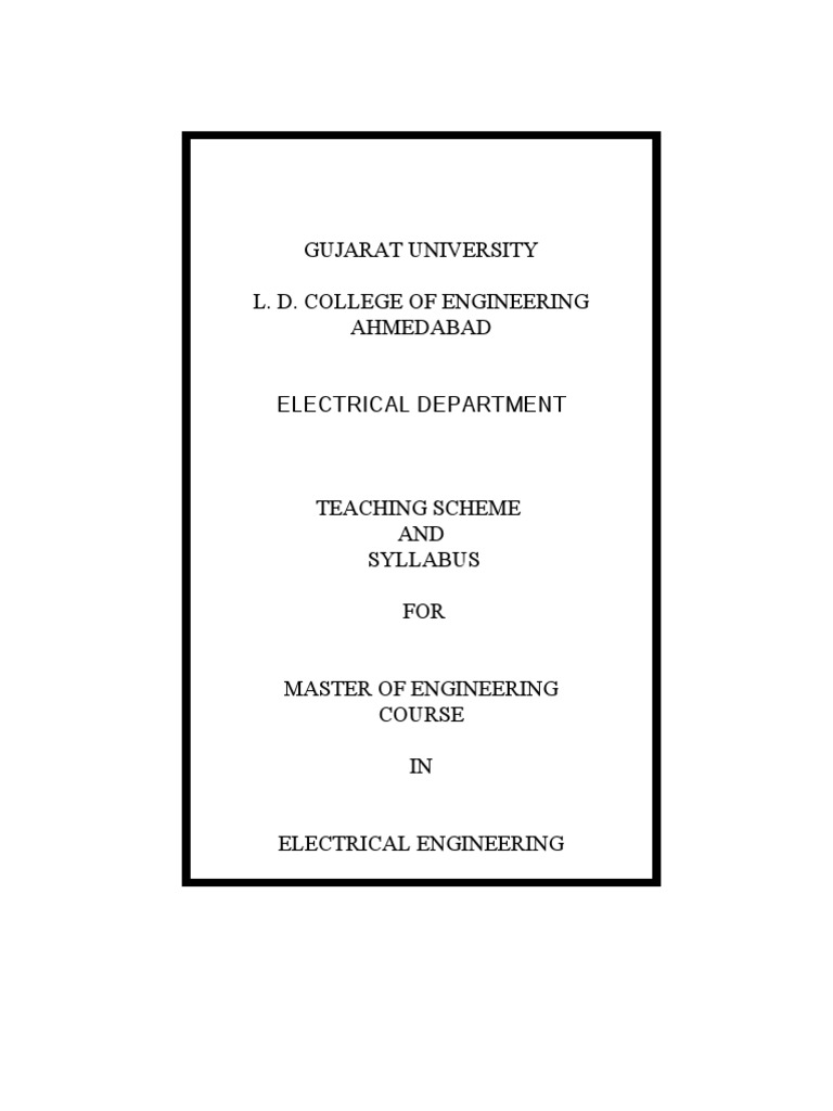 Gujarat University L. D. College of Engineering Ahmedabad | PDF ...