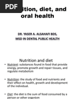 Nutrition, Diet, and Oral Health Students 2003