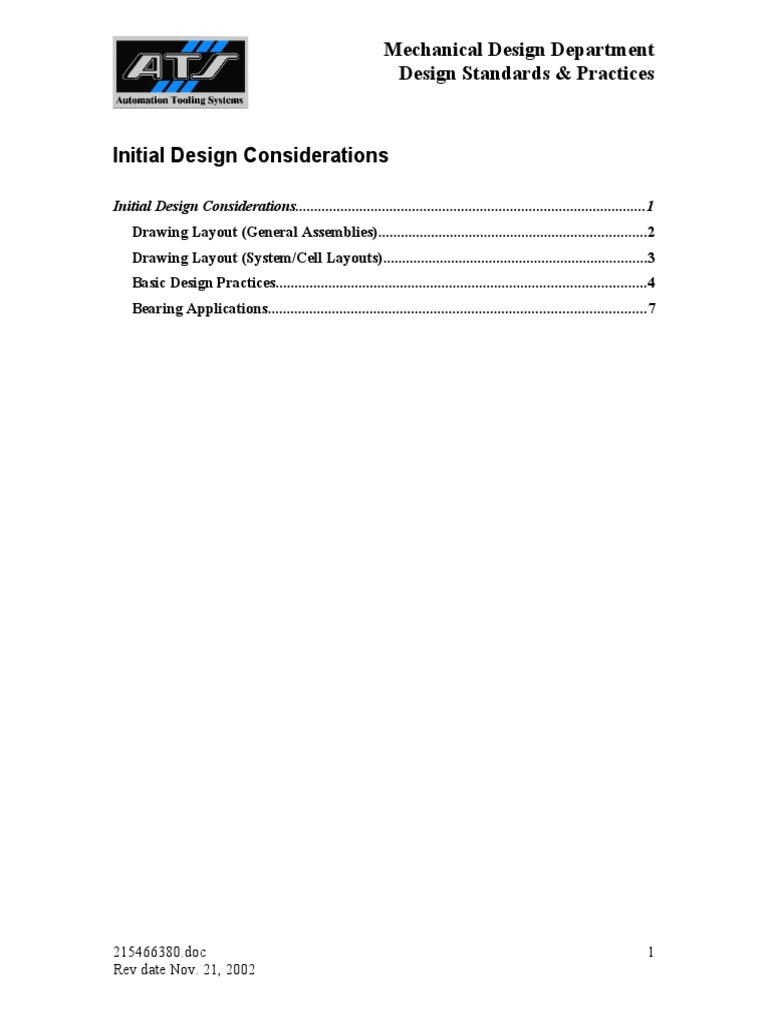 Initial Design Considerations | PDF | Manufactured Goods | Nature