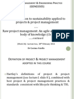 An Introduction To Sustainability Applied To Projects & Project Management Raw Project Management: An Agile and Adaptable Body of Knowledge
