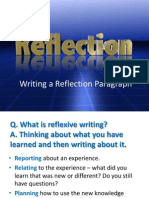 Writing A Reflection Paragraph