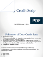 Duty Credit Scrip