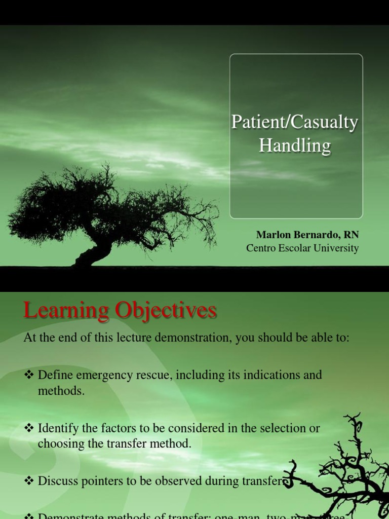 Patient Casualty Handling PDF Prevention Safety