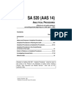 SA 520 (AAS 14) : Nalytical Rocedures