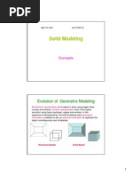 Solid Modeling: Evolution of Geometric Modeling