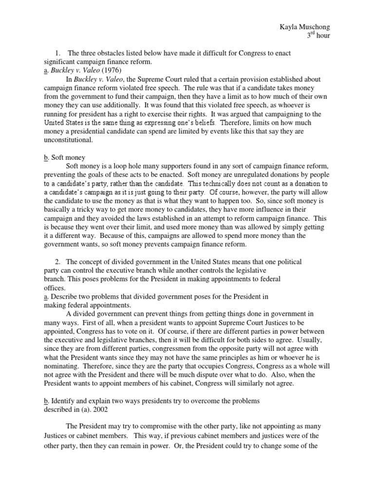 frq-practice-1-ap-gov-campaign-finance-in-the-united-states-buckley