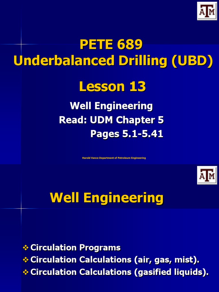 Well Engineering: Underbalanced Drilling | PDF | Casing (Borehole ...