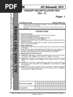 Concept Recapitulation Test II/Advanced/PAPER-1/Question/Question