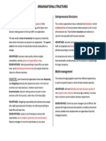 Organisational Structures