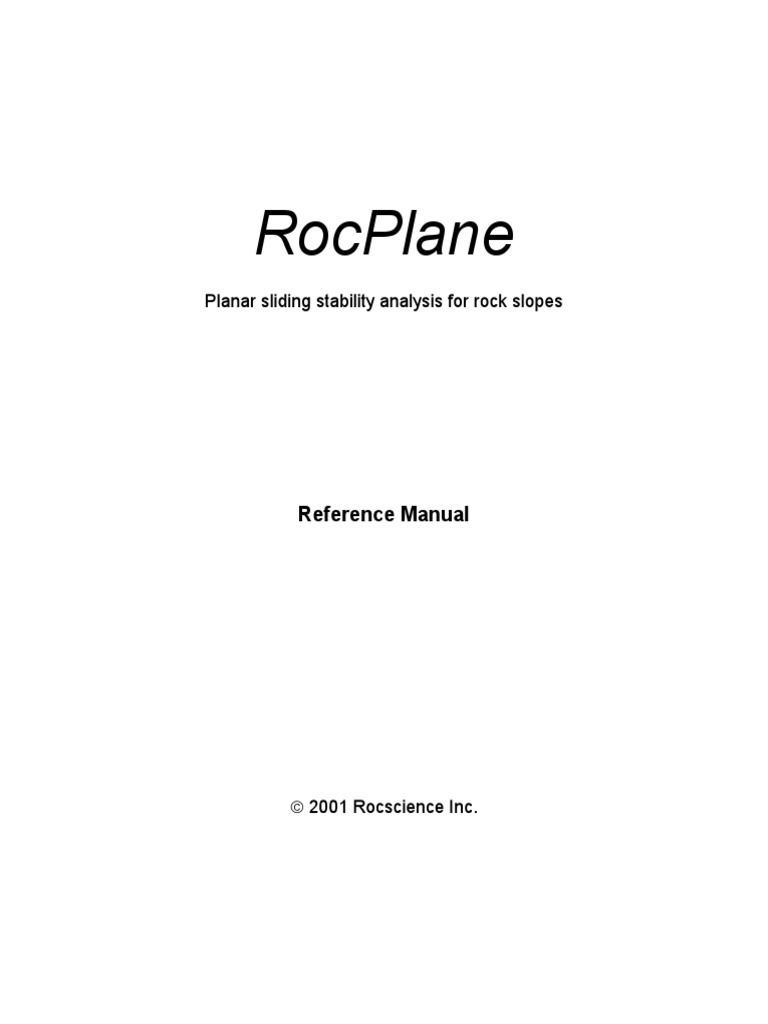 RocPlane Stability Analysis Manual | PDF | Sensitivity Analysis ...