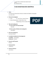 PROYECTO DE INVESTIGACIÓN  HTA Chongoyape ARTURO