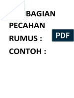 Pembagian Pecahan Dan Contoh