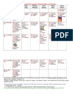 March 2014 Activity Calendar