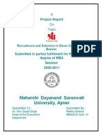 Maharshi Dayanand Saraswati University, Ajmer: Project Report
