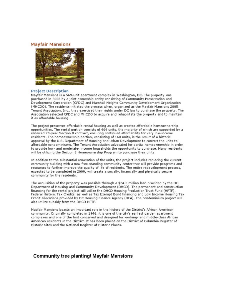 Mayfair Mansions PDF Affordable Housing Section 8 (Housing)