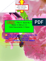 First:: File Save As Word ID# (J:) Click Documents Save