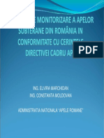 Sistemul de Monitorizare a Apelor Subterane Din Romania in Conformitate Cu Cerintele Directivei Cadru Apa