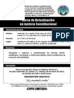 Convocatoria Curso de Actualización en Justicia Constitucional