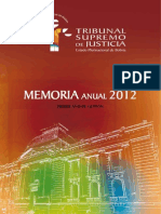 Memoria Anual Del Tribunal Supremo de Justicia Del Estad Plurinacional de Bolivia, 2012