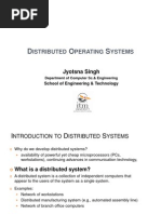 Istributed Perating Ystems: Jyotsna Singh