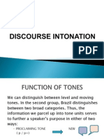 Discourse Intonation Phonetics Brazil Function Part II