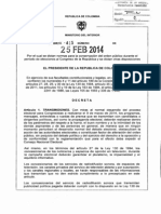 DEC 415 de 2014 - Comisios Electorales 9 Mar 2014