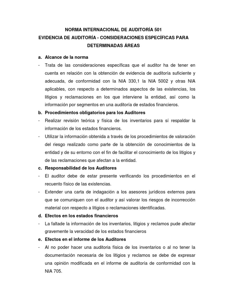 Normas Internacionales de Auditoría: Claves | PDF | Contralor ...