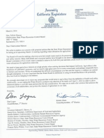 Joint Letter from the State Assembly Members to the State Water Resources Control Board