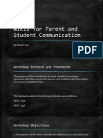 Wikis For Parent and Student Communication