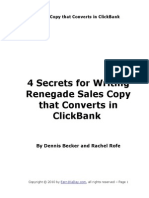 4 Secrets For Writing Renegade Sales Copy That Converts in ClickBank