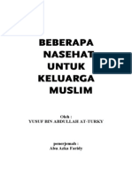 Beberapa Nasehat Untuk Keluarga Muslim