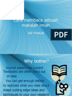 Adi Hidayat. Cara Membaca Sebuah Makalah Ilmiah 23-10-09