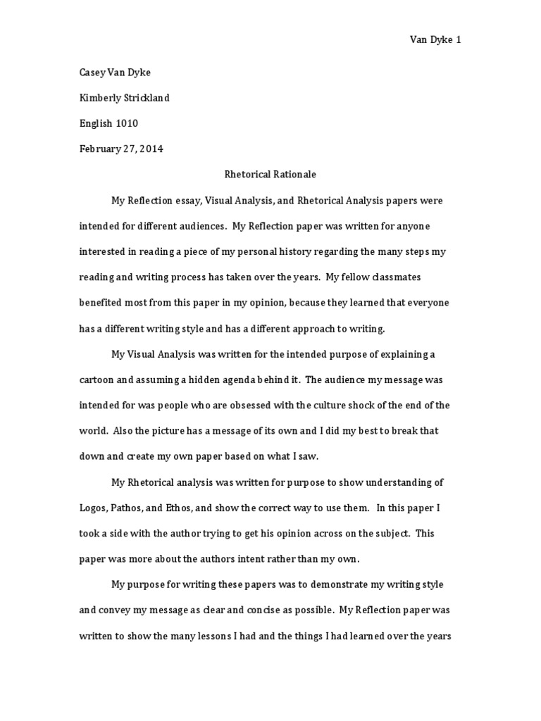 Rhetorical Rationale  PDF  Rhetoric  Writing