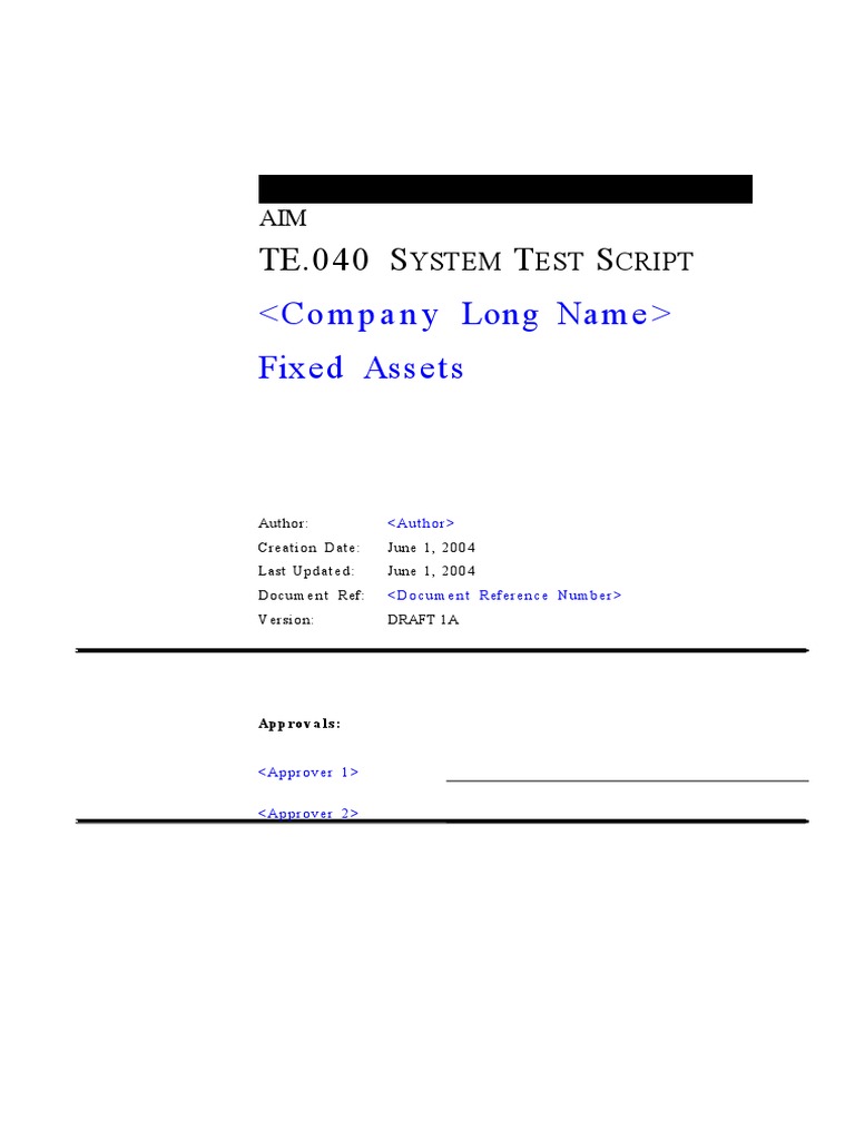 Fixed Assets Test Script | PDF | Depreciation | Accounts Payable