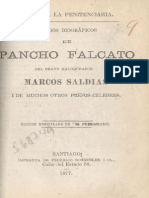 Hechos Biográficos de Pancho Falcato, Del Bravo Maloqueador Marcos Saldías I de Muchos Otros Presos Célebres. 1877