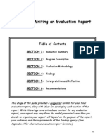 Writing An Evaluation Report