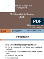 Multi Brand Auto Service Chain: Logistics and Supply Chain Management