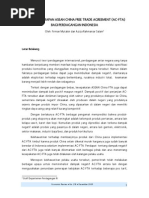 Download ASEAN CHINA FREE TRADE AGREEMENT AC-FTA by Jurnal  Paper  Skripsi  Tesis  Publikasi  Riset Ekonomi Indonesia   Internasional SN211326090 doc pdf