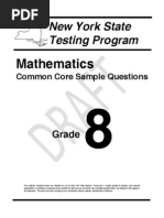 Grade 8 Mathematics Test Examples (NY)